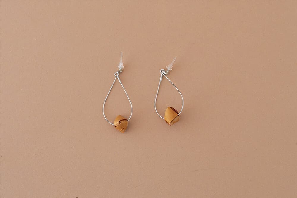 樹皮細工｜入舩絵美｜白樺｜ピアス